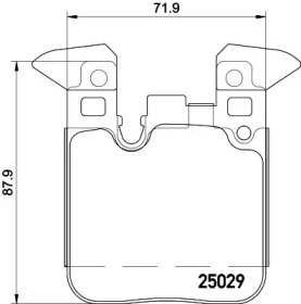HELLA PAGID 8db355021341 -  Комплект тормозных колодок, дисковый тормоз